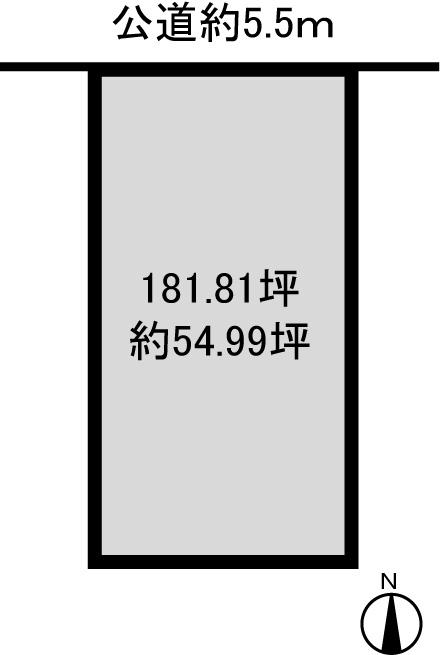 Compartment figure. Land price 14.8 million yen, Land area 181.81 sq m