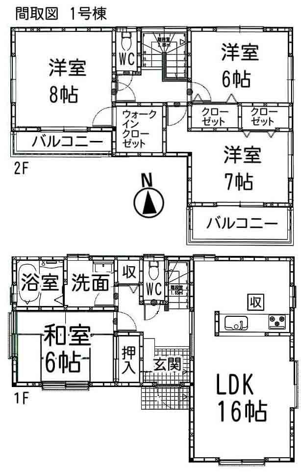 Floor plan. 18,800,000 yen, 4LDK, Land area 156.01 sq m , Building area 104.35 sq m