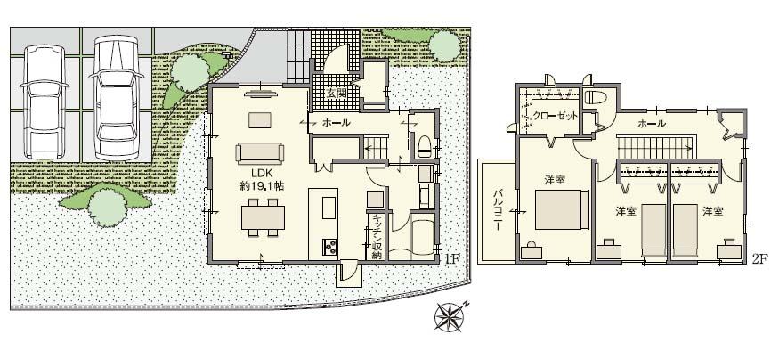 Floor plan. (No. 7 locations), Price 35,500,000 yen, 3LDK, Land area 166.94 sq m , Building area 100.2 sq m
