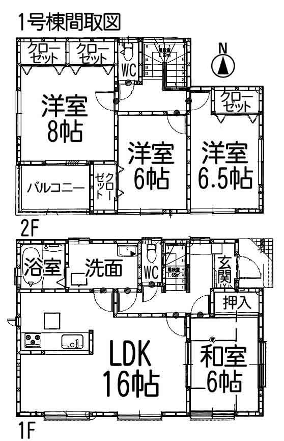 Floor plan. 28.8 million yen, 4LDK, Land area 202.65 sq m , Building area 106 sq m