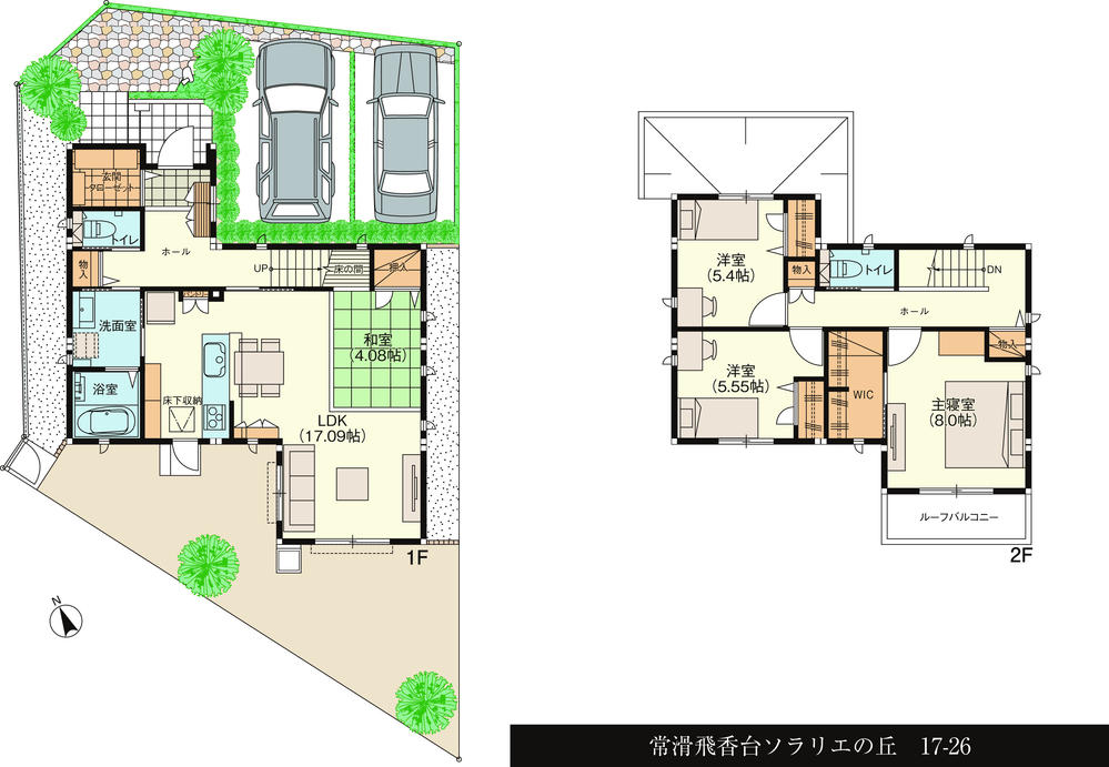 Floor plan. (17-26), Price 33,400,000 yen, 4LDK+2S, Land area 161.75 sq m , Building area 110.93 sq m
