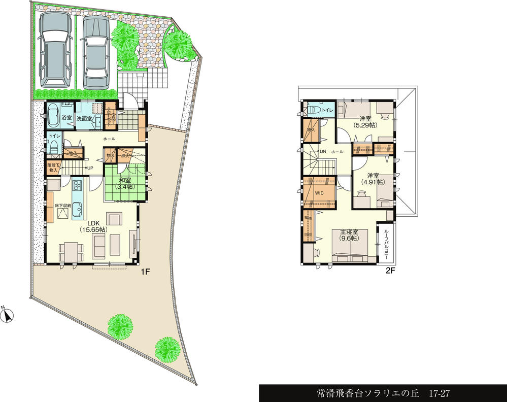 Floor plan. (17-27), Price 35,800,000 yen, 4LDK+2S, Land area 182.32 sq m , Building area 109.06 sq m