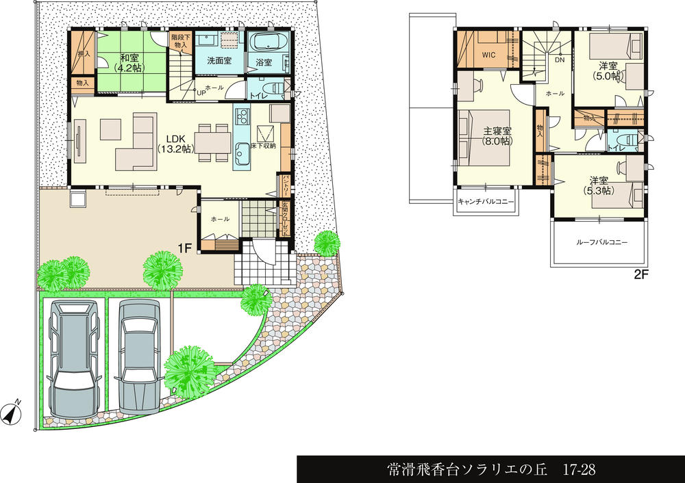 Floor plan. (17-28), Price 34,800,000 yen, 4LDK+2S, Land area 170.82 sq m , Building area 108.85 sq m