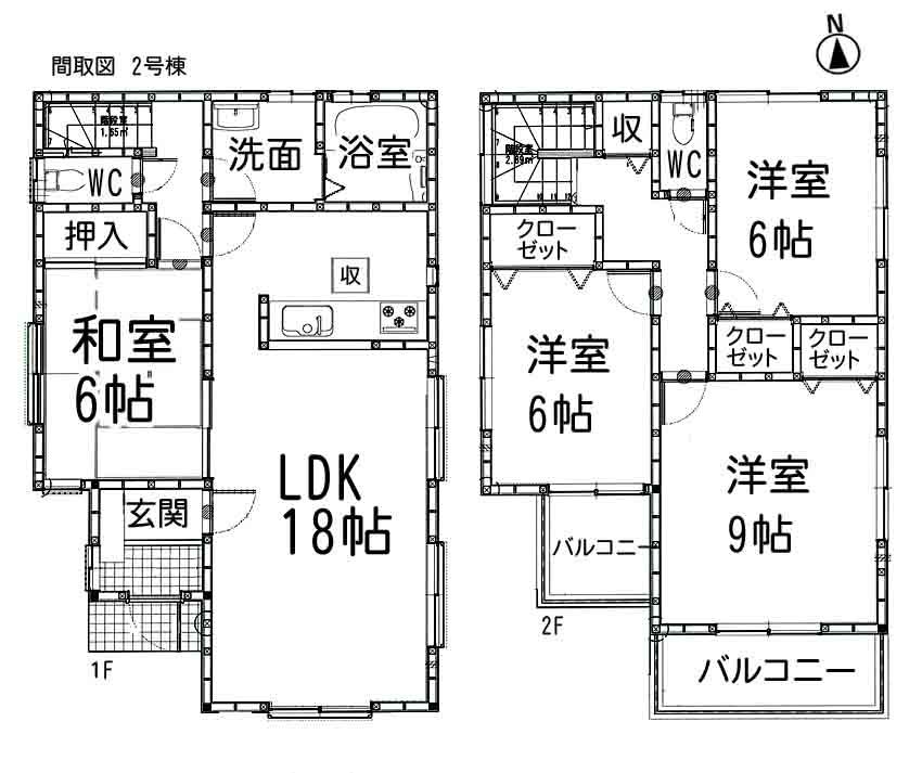 Floor plan. (2), Price 17.8 million yen, 4LDK, Land area 152.18 sq m , Building area 106 sq m