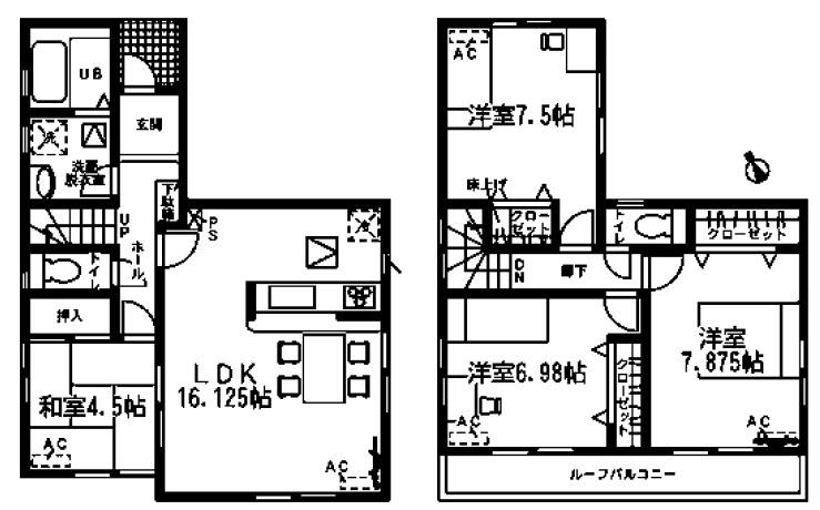 Floor plan. (1 Building), Price 27,800,000 yen, 4LDK, Land area 117 sq m , Building area 99.58 sq m