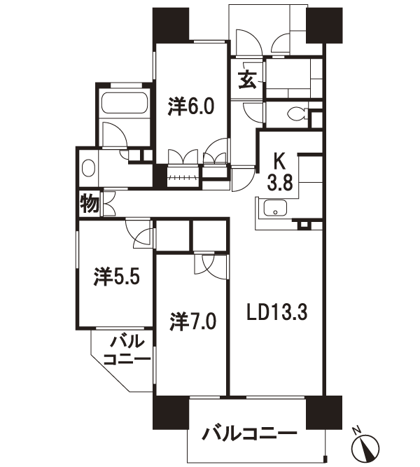 Buildings and facilities. Floor plans and equipment to suit your taste and lifestyle ・ Adopt their own designer apartment where you can change the specification. You can check whether it is actually what changes in the sales center (A type floor plan)