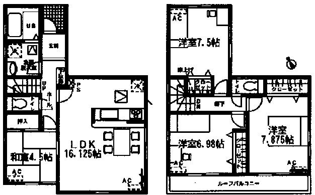 Compartment figure. 27,800,000 yen, 4LDK, Land area 117 sq m , Building area 99.58 sq m