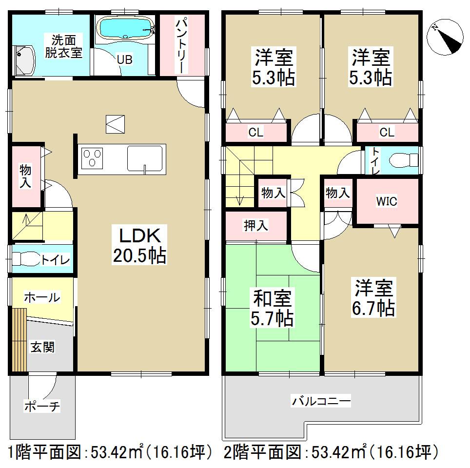 Floor plan. 38,880,000 yen, 4LDK, Land area 139.04 sq m , Building area 106.84 sq m