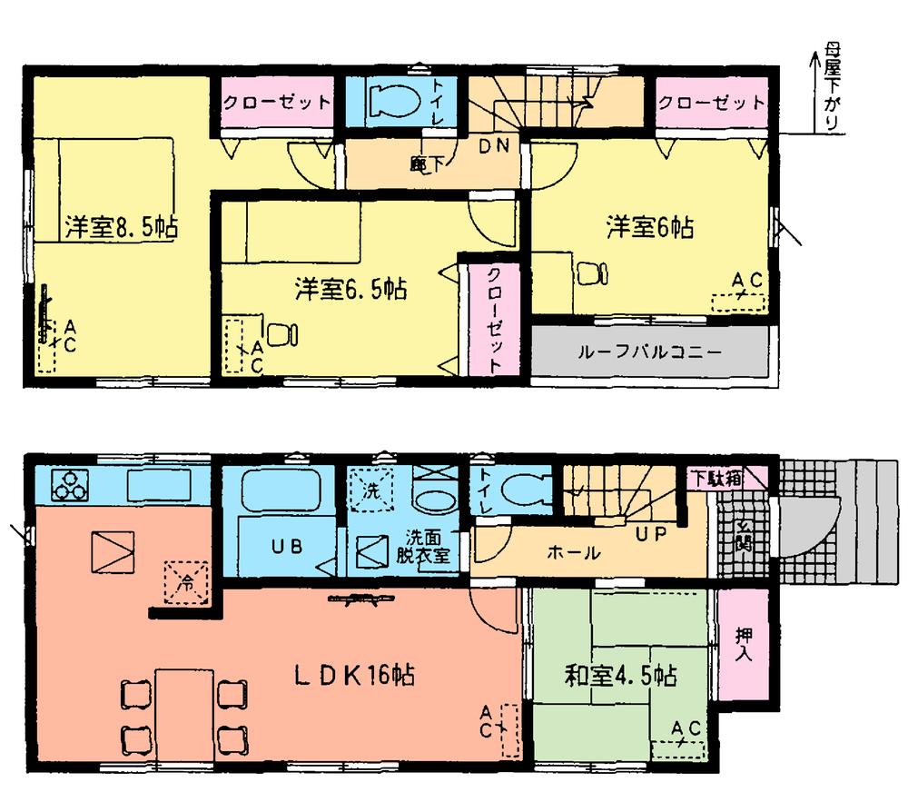 Floor plan. (1 Building), Price 29,900,000 yen, 4LDK, Land area 123.73 sq m , Building area 95.24 sq m