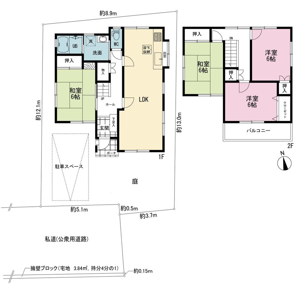Floor plan. 17 million yen, 4LDK, Land area 111.91 sq m , Building area 93.01 sq m