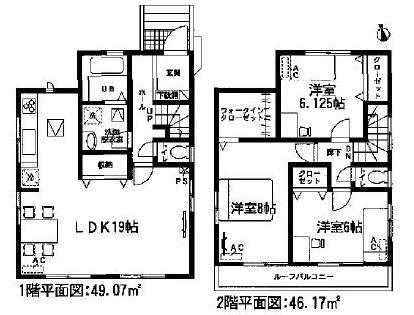 Floor plan. Price 26,800,000 yen, 3LDK, Land area 111.38 sq m , Building area 95.24 sq m