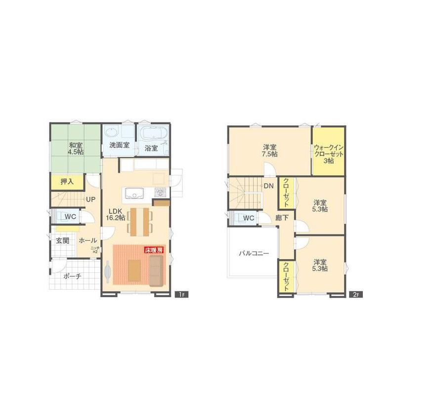 Floor plan. Price 27,980,000 yen, 4LDK, Land area 199.14 sq m , Building area 101.03 sq m