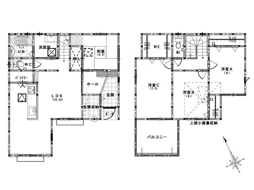Floor plan. (No. 4 locations), Price 34,500,000 yen, 4LDK+S, Land area 139.44 sq m , Building area 107.66 sq m