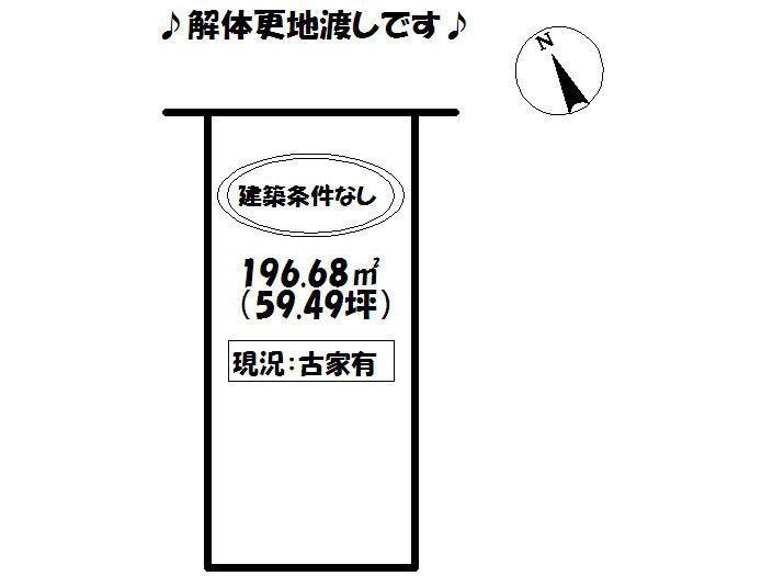 Compartment figure. Land price 9 million yen, Land area 196.68 sq m