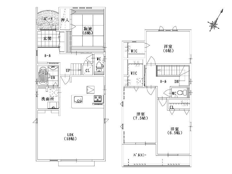 Floor plan. (No. 1 point), Price 33,900,000 yen, 4LDK, Land area 145.72 sq m , Building area 114.29 sq m