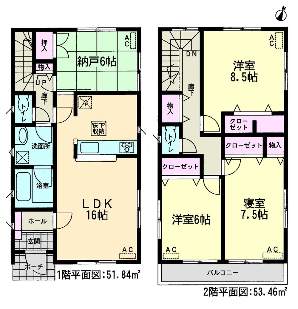 Floor plan. (1 Building), Price 24,800,000 yen, 3LDK+S, Land area 170.02 sq m , Building area 105.3 sq m