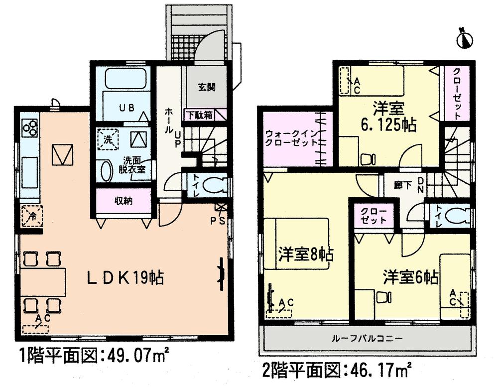 Floor plan. (5 Building), Price 25,500,000 yen, 3LDK, Land area 111.38 sq m , Building area 95.24 sq m