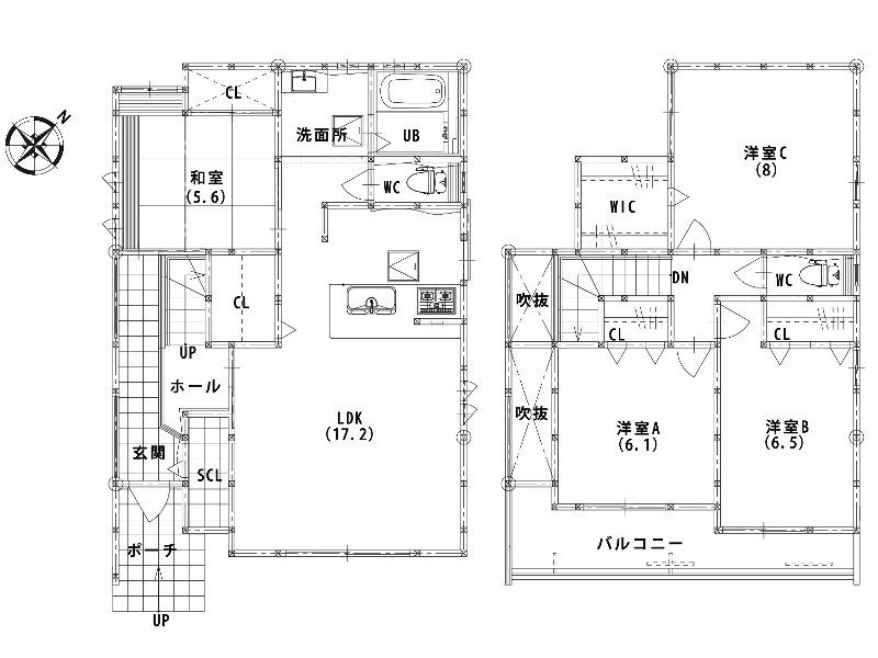 Floor plan. (No. 1 point), Price 36.5 million yen, 4LDK, Land area 122.32 sq m , Building area 109.73 sq m