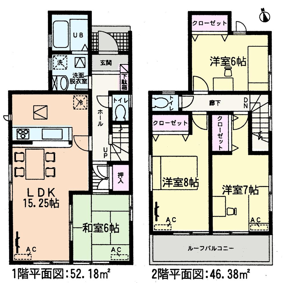 Floor plan. (3 Building), Price 24,900,000 yen, 4LDK, Land area 198.51 sq m , Building area 98.56 sq m