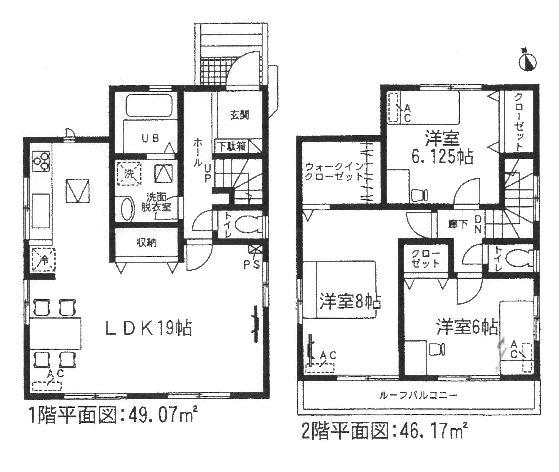 Floor plan. (5 Building), Price 25,500,000 yen, 3LDK, Land area 111.38 sq m , Building area 95.24 sq m