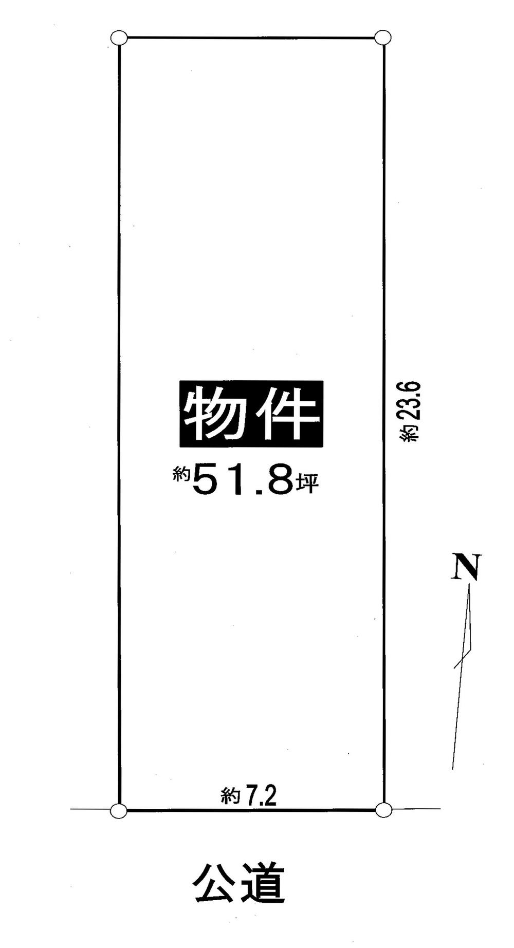 Compartment figure. Land price 18,680,000 yen, Land area 171.5 sq m