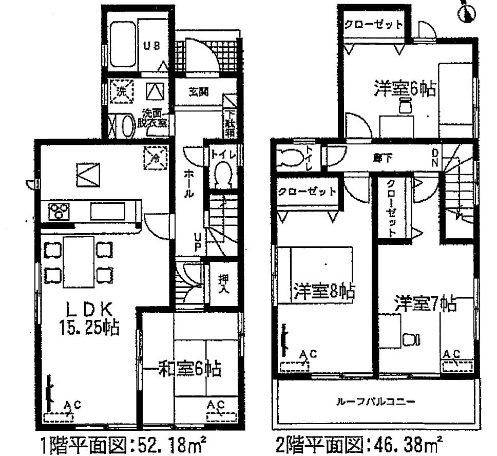 Floor plan. (3 Building), Price 26,300,000 yen, 4LDK, Land area 198.51 sq m , Building area 98.56 sq m