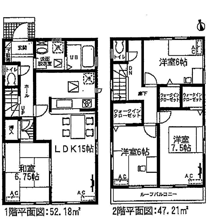 Floor plan. (6 Building), Price 23.8 million yen, 4LDK, Land area 130.18 sq m , Building area 99.39 sq m