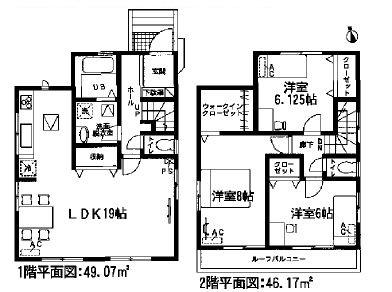 Floor plan. (5 Building), Price 25,500,000 yen, 3LDK, Land area 111.38 sq m , Building area 95.24 sq m