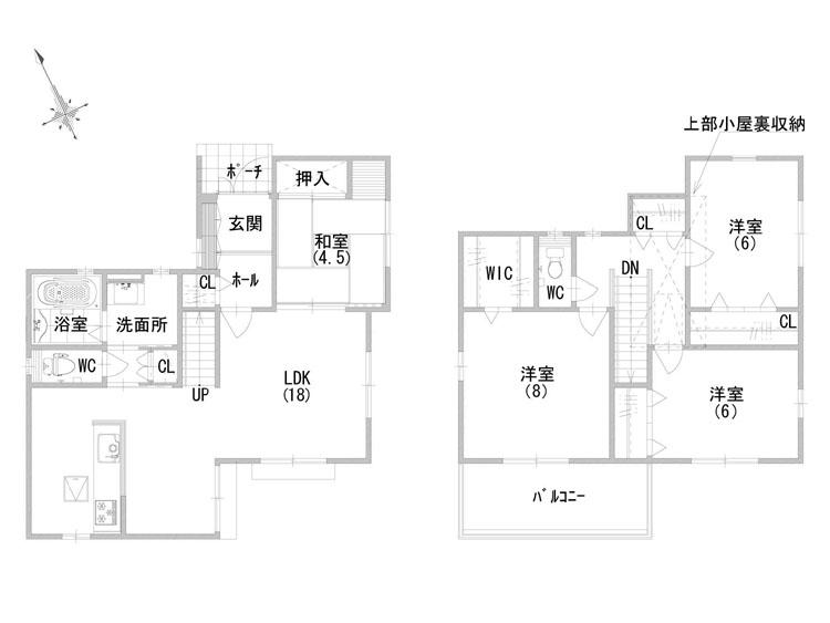 Floor plan. (No. 3 locations), Price 34,400,000 yen, 4LDK+S, Land area 138.85 sq m , Building area 107.66 sq m