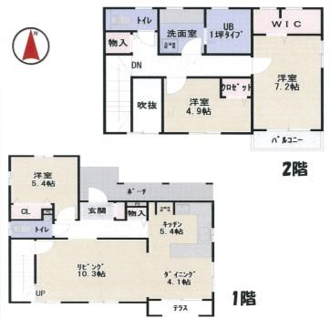 Floor plan. 32,300,000 yen, 3LDK + S (storeroom), Land area 148.78 sq m , Building area 102.95 sq m