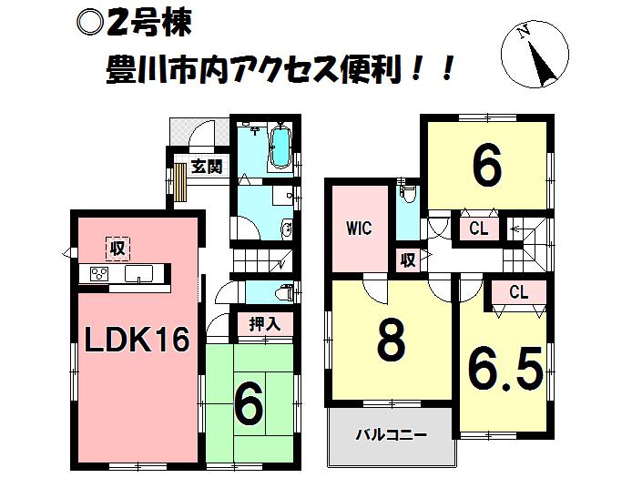 Floor plan. (Building 2), Price 17.8 million yen, 4LDK+S, Land area 135.89 sq m , Building area 104.35 sq m