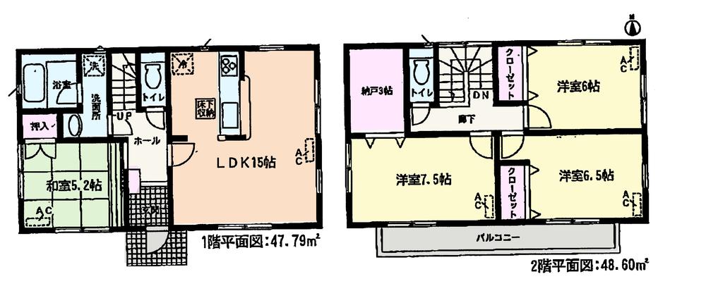Floor plan. (4 Building), Price 21.9 million yen, 4LDK+S, Land area 186.99 sq m , Building area 96.39 sq m