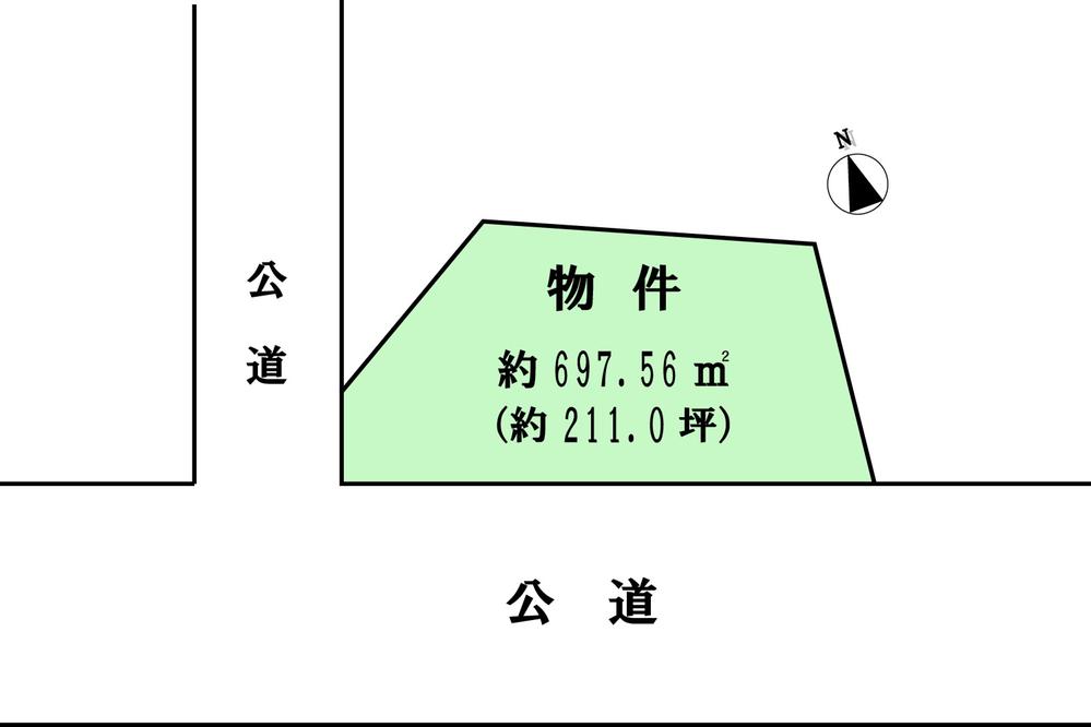 Compartment figure. Land price 19,800,000 yen, Land area 697.56 sq m