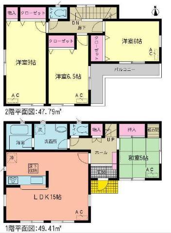 Floor plan. (3 Building), Price 24,900,000 yen, 4LDK, Land area 149.01 sq m , Building area 97.2 sq m