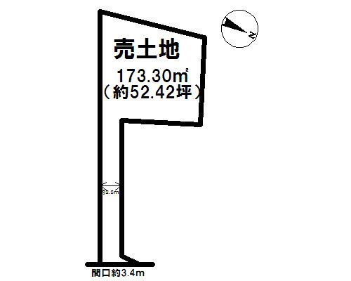 Compartment figure. Land price 8.9 million yen, Land area 173.3 sq m