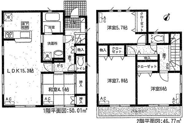 Floor plan. 21.9 million yen, 4LDK, Land area 121.37 sq m , Building area 96.78 sq m