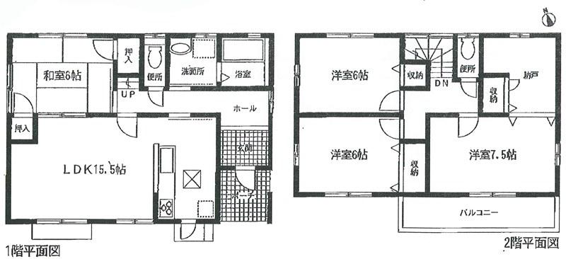 Floor plan. 25,800,000 yen, 4LDK + S (storeroom), Land area 177.7 sq m , Building area 104.35 sq m