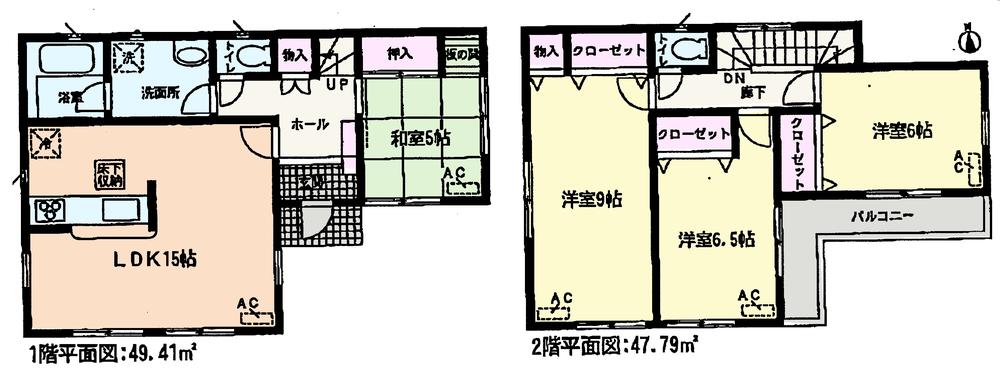 Floor plan. (3 Building), Price 24,900,000 yen, 4LDK, Land area 149.01 sq m , Building area 97.2 sq m