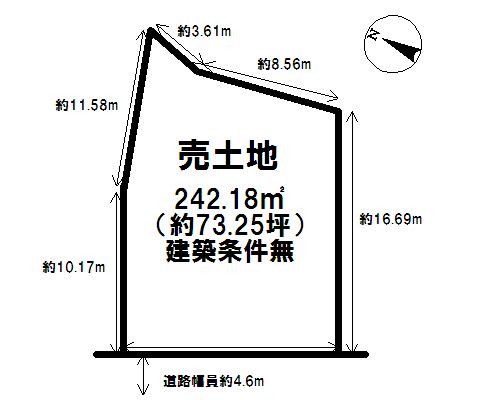 Compartment figure. Land price 18,320,000 yen, Land area 242.18 sq m