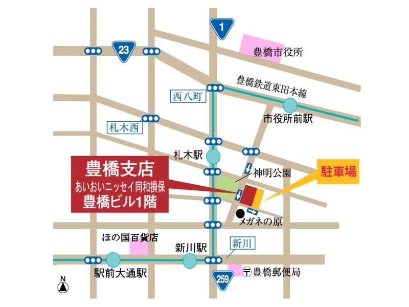 Access view. Toyohashi branch map 