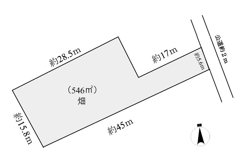 Compartment figure. Land price 24,200,000 yen, Land area 546 sq m height difference without