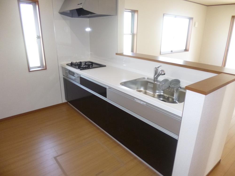 Same specifications photo (kitchen).  ☆ System kitchen ☆ Three-necked stove ☆   ※ In fact the different. 