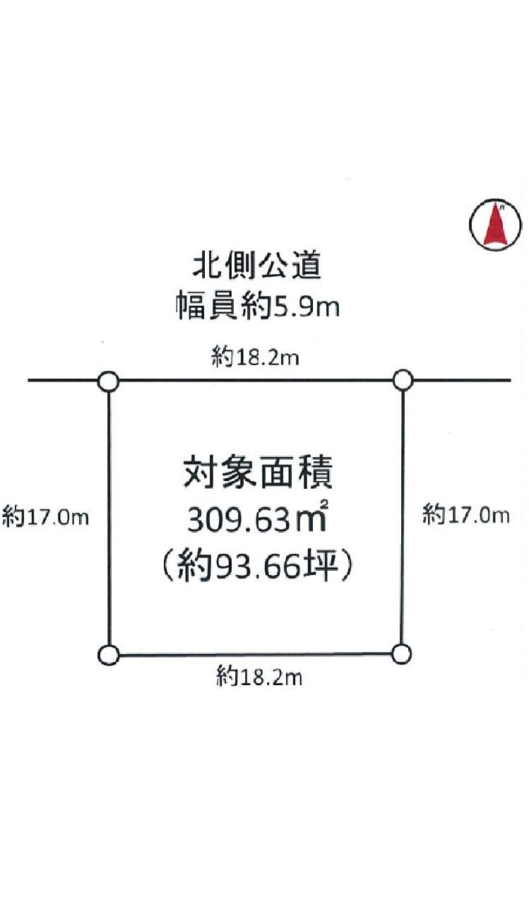 Compartment figure. Land price 22,800,000 yen, Land area 309.63 sq m