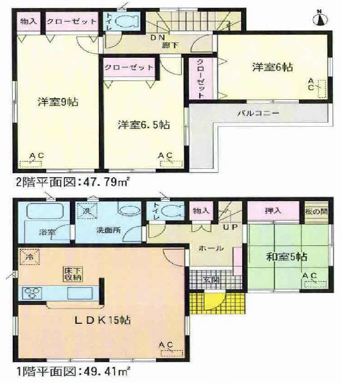 Floor plan. 21.9 million yen, 4LDK, Land area 149.01 sq m , Building area 97.2 sq m 3 Building Floor