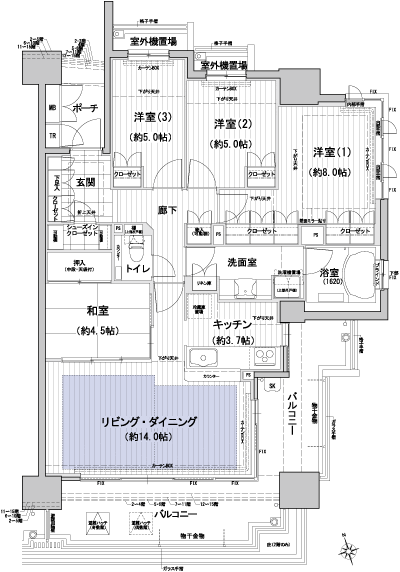 Floor: 4LDK, occupied area: 95.72 sq m, Price: 40,680,000 yen ~ 43,980,000 yen