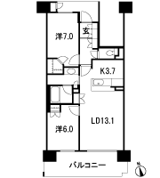 Floor: 2LDK, occupied area: 66.98 sq m, Price: 25,680,000 yen ~ 26,580,000 yen