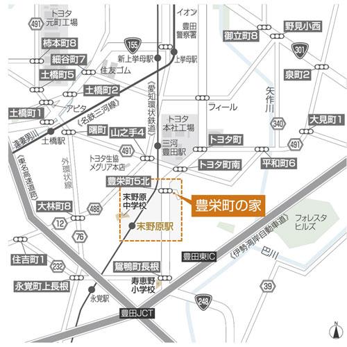 Local guide map. Wide-area view