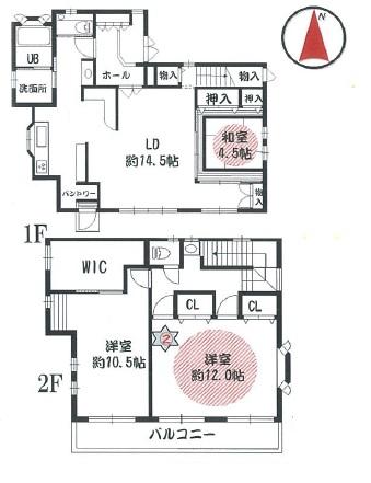 Floor plan. 44,800,000 yen, 3LDK, Land area 266 sq m , Building area 152.25 sq m