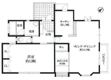 Floor plan. 19,800,000 yen, 1LDK, Land area 595.06 sq m , Building area 74.86 sq m