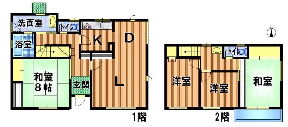 Floor plan. 28.8 million yen, 4LDK, Land area 203.51 sq m , Building area 110.96 sq m